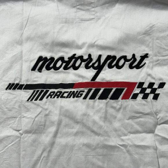 Lark & Owl Motorsport Camp Collar Shirt Gray Cotton XL Racing Embroidered Light - Picture 9 of 10